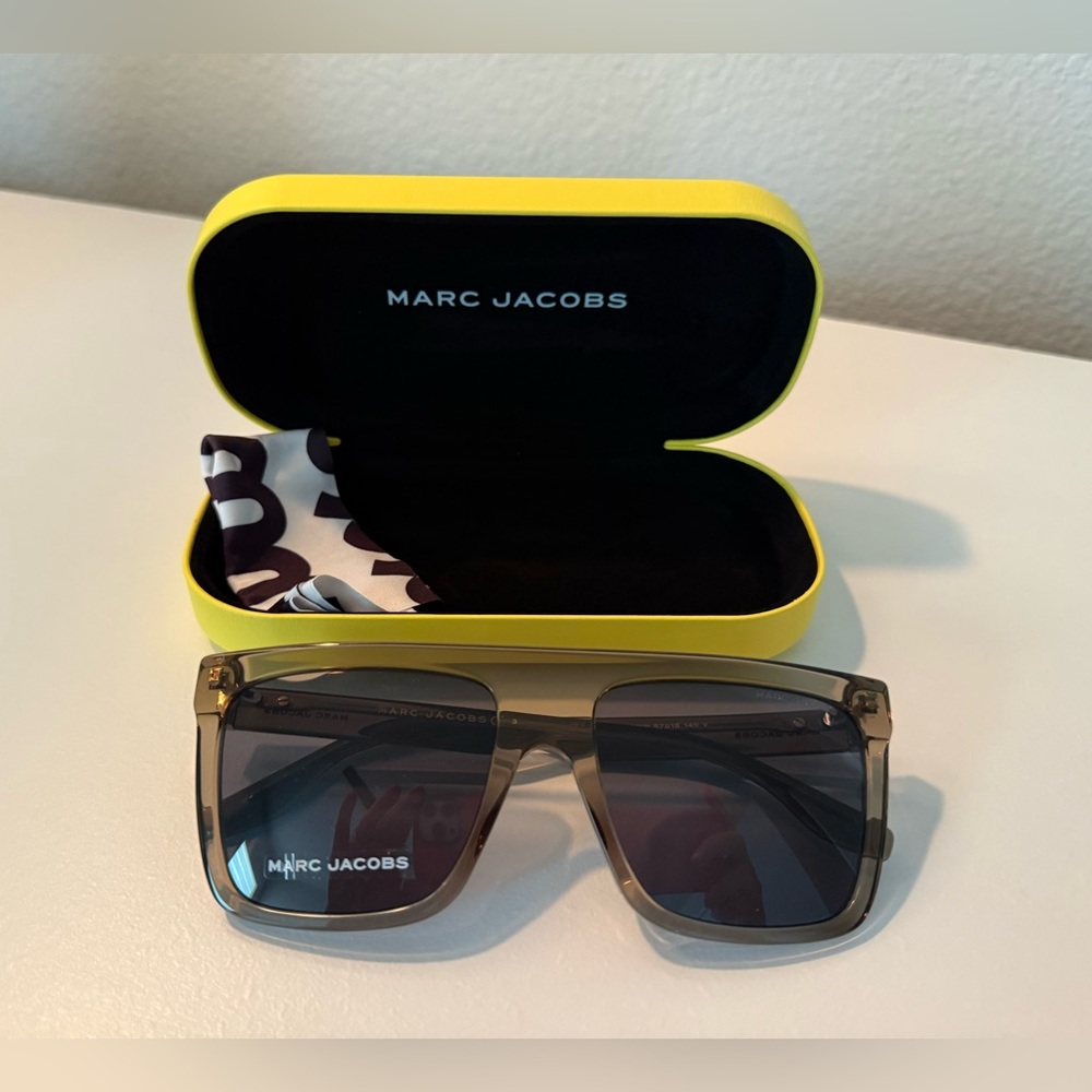 Marc Jacobs Grey/Brown Browline Unisex Sunglasses